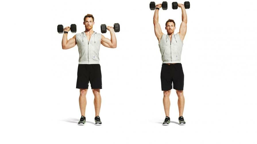 Overhead dumbell shoulder press